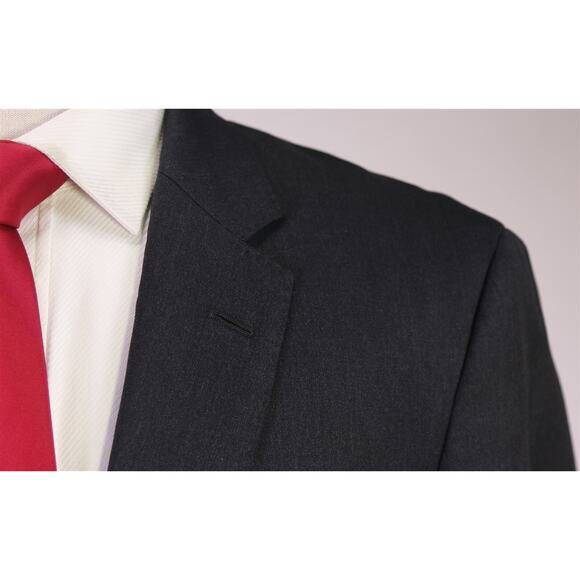 Hugo Boss Current Johnstons/Lenon Solid Charcoal Gray Super 100's Wool Suit 38R - Picture 4 of 13